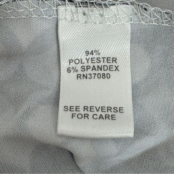 Cato Twist Front Geometric Print Tunic Top Grey White Large Cap Sleeve - Picture 10 of 12